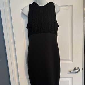 Black Leopard Print Sleeveless Dress